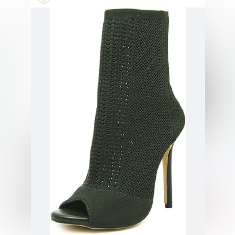 NWOT Aldo green knit heels— size 6.5